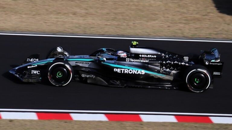 Andrea Kimi Antonelli at Mercedes during 2025 Japan GP free practice