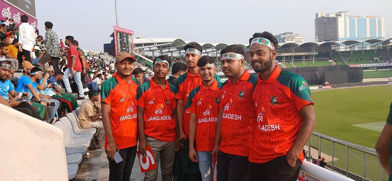 Spectators at Bangladesh vs Pakistan cricket match